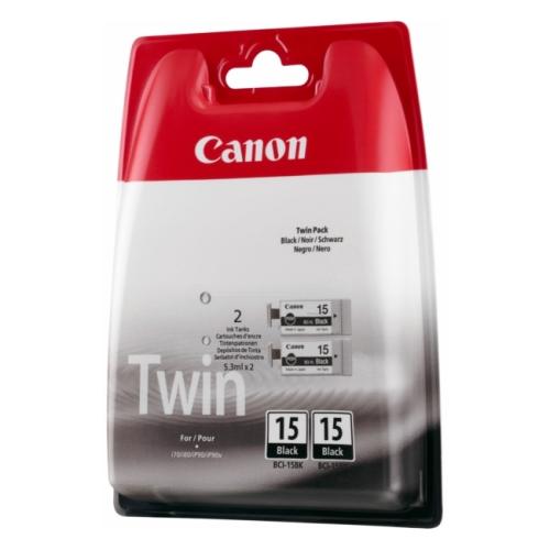 Canon cartucho de tinta negro (8190A002 / BCI15BK) (Paquete Doble)