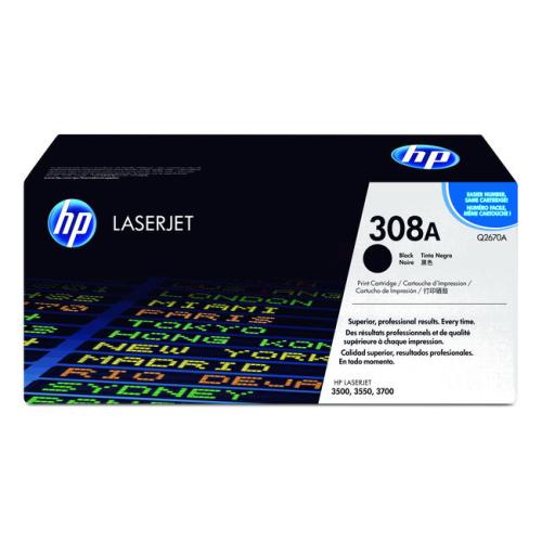 HP cartucho de tóner negro (Q2670A / 308A)