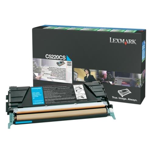 Lexmark cartucho de tóner cian (C5220CS / 00C5220CS) (Retorno)