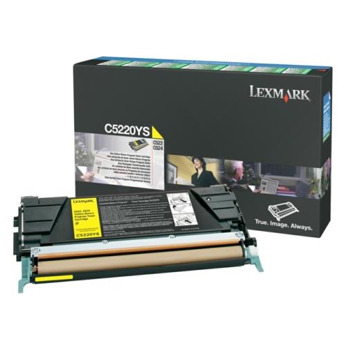 Lexmark cartucho de tóner amarillo (C5220YS / 00C5220YS) (Retorno)