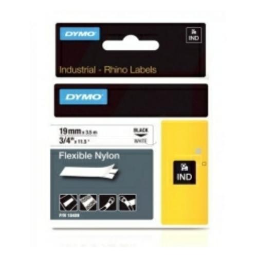 Dymo cinta negro sobre blanco (18759 / S0718120), 19mm, flexible laminated