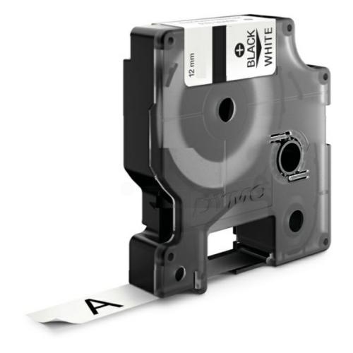 Dymo Banda de poliéster negro sobre blanco (18764 / S0718210), 12mm