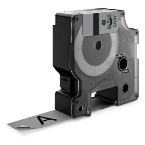 Dymo Banda de poliéster negro sobre metálico (18760 / S0718170), 9mm