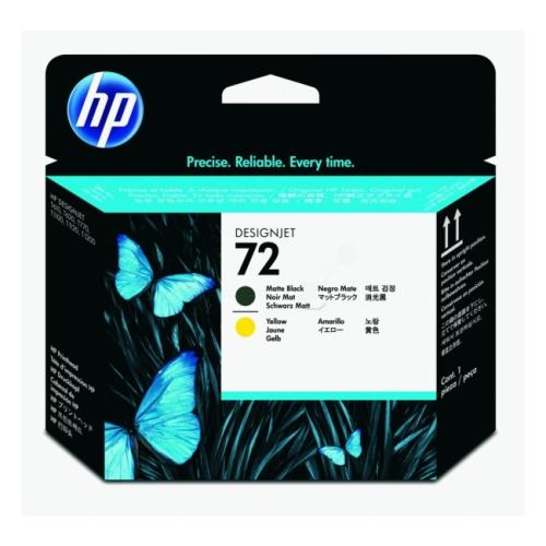 HP cabezal de impresión negro mate / amarillo (C9384A / 72)