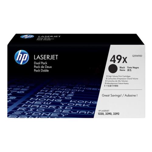 HP cartucho de tóner negro (Q5949XD / 49XD) (Paquete Doble, alta capacidad)