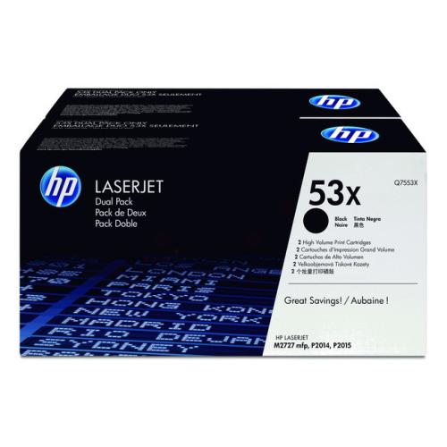 HP cartucho de tóner negro (Q7553XD / 53XD) (Paquete Doble)