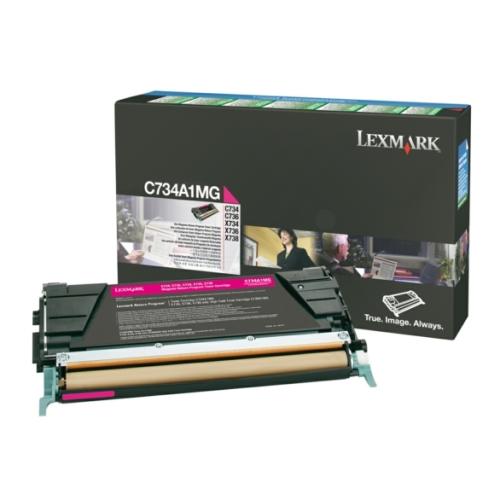 Lexmark cartucho de tóner magenta (C734A1MG / 0C734A1MG) (Retorno)