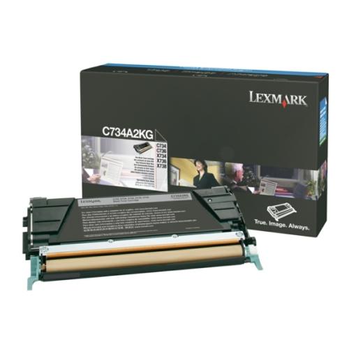 Lexmark cartucho de tóner amarillo (C734A2YG / 0C734A2YG)