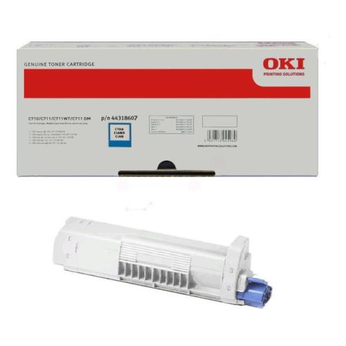 Oki cartucho de tóner cian (44318607)