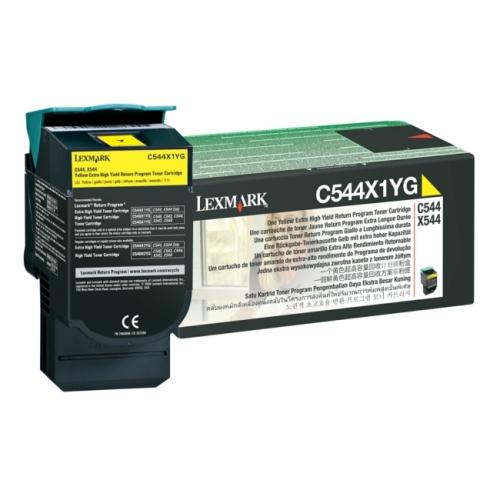 Lexmark cartucho de tóner amarillo (C544X1YG / 0C544X1YG) (Retorno, alta capacidad)