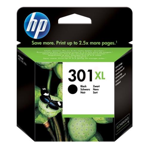 HP cartucho de tinta negro (CH563EE / 301XL) (alta capacidad)