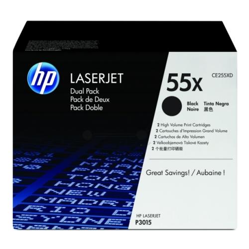 HP cartucho de tóner negro (CE255XD / 55X) (Paquete Doble, alta capacidad)