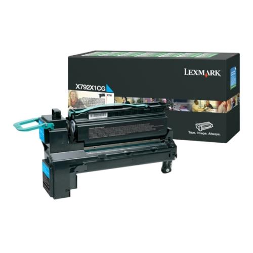 Lexmark cartucho de tóner cian (X792X1CG / 0X792X1CG) (Retorno)
