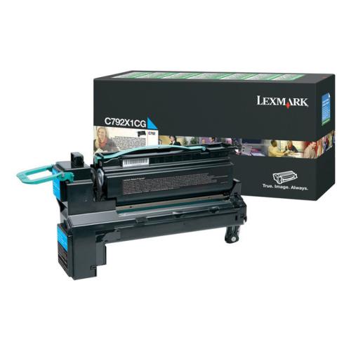 Lexmark cartucho de tóner cian (C792X1CG / 0C792X1CG) (Retorno, alta capacidad)