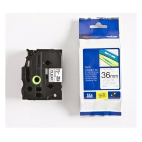 Brother tape negro sobre transparente (TZE161), 36mm, laminada