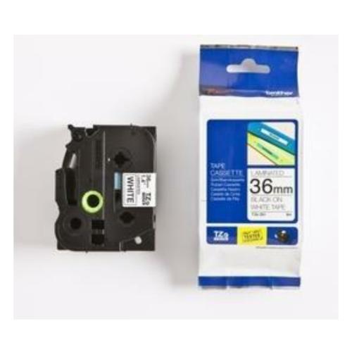Brother tape negro sobre blanco (TZE261), 36mm, laminada