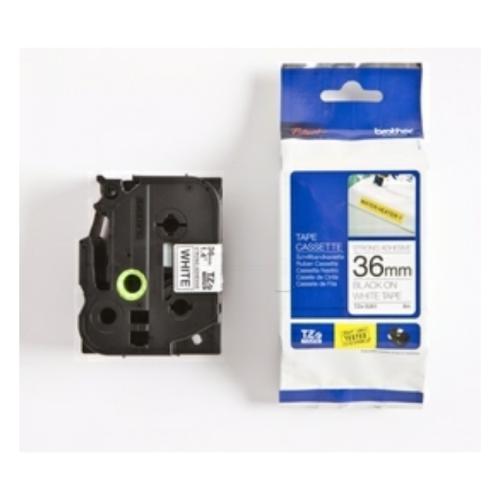 Brother tape negro sobre blanco (TZES261), 36mm, laminada