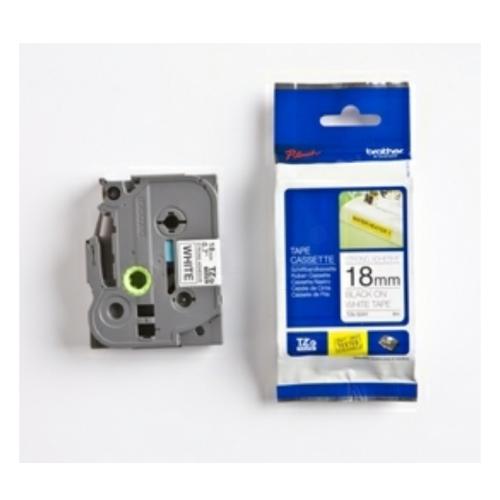 Brother tape negro sobre blanco (TZES241), 18mm, laminada