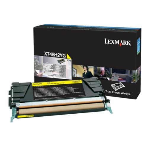 Lexmark cartucho de tóner amarillo (X748H2YG / 0X748H2YG)