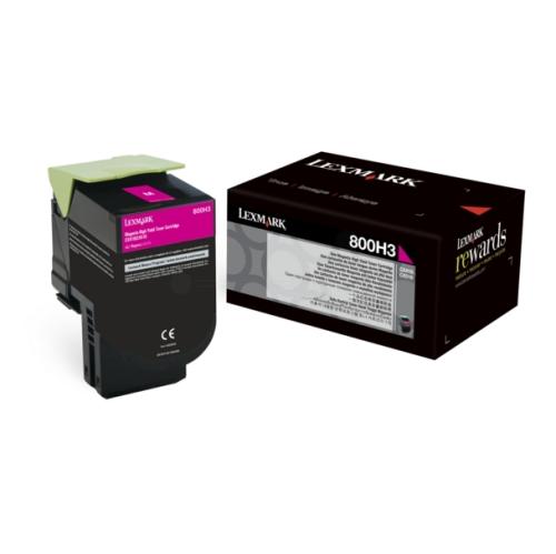 Lexmark cartucho de tóner magenta (80C0H30 / 800H3)