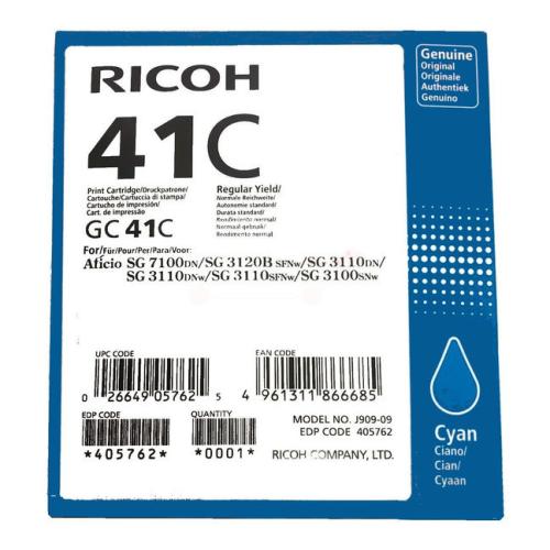 Ricoh cartucho de tinta cian (405762 / GC41C)
