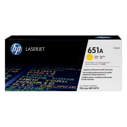 HP cartucho de tóner amarillo (CE342A / 651A)
