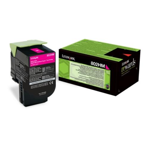 Lexmark cartucho de tóner magenta (80C2HM0 / 802HM) (Retorno)