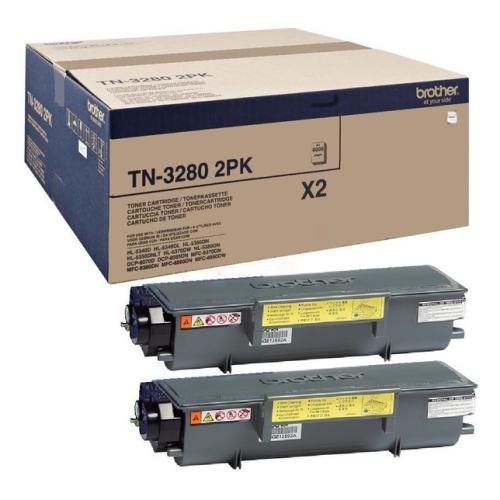Brother cartucho de tóner negro (TN32802PK / TN3280TWIN) (Paquete Doble)