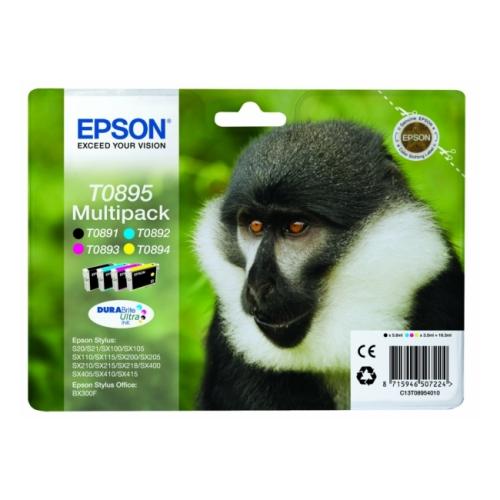 Epson cartucho de tinta negro / cian / magenta / amarillo (C13T08954011 / T0895) (multipack)