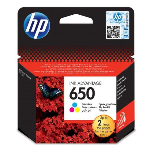 HP cartucho de tinta color (CZ102AE / 650)