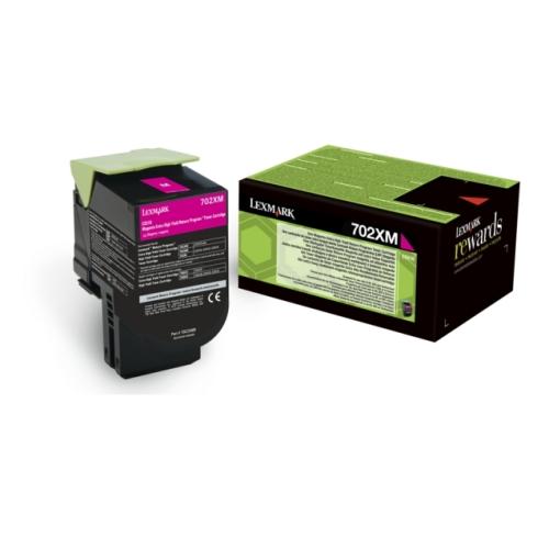 Lexmark cartucho de tóner magenta (70C2XM0 / 702XM) (Retorno, alta capacidad)