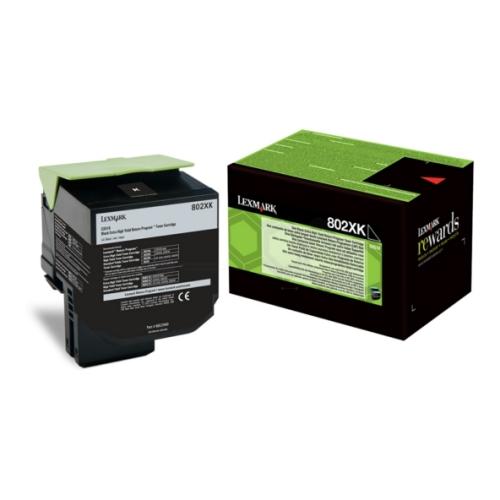 Lexmark cartucho de tóner negro (80C2XK0 / 802XK) (Retorno, alta capacidad)