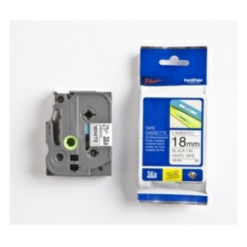Brother tape negro sobre blanco (TZE241CIV), 18mm, laminada