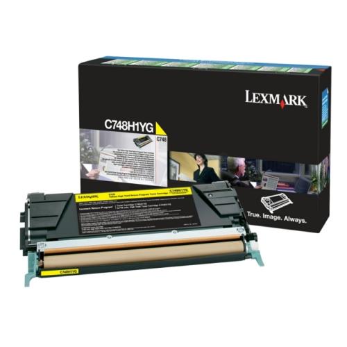 Lexmark cartucho de tóner amarillo (C748H1YG / 0C748H1YG) (Retorno)