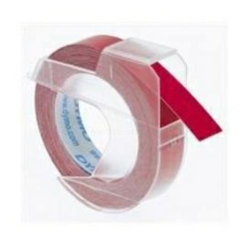 Dymo Banda de grabado blanco sobre rojo (S0898150), 9mm