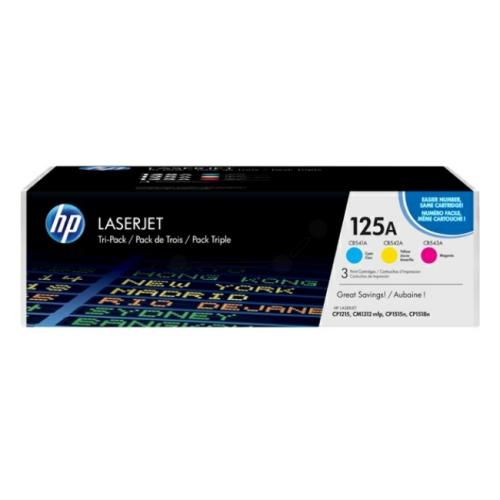HP cartucho de tóner cian / magenta / amarillo (CF373AM / 125A) (multipack)