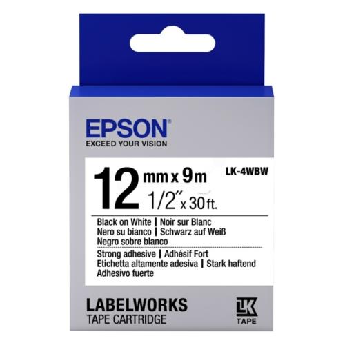 Epson cinta negro / blanco (C53S654016 / LK4WBW)