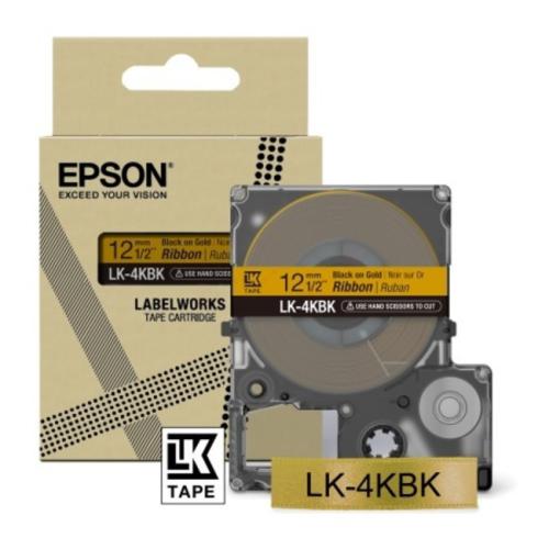 Epson cinta negro / dorado (C53S654001 / LK4KBK)