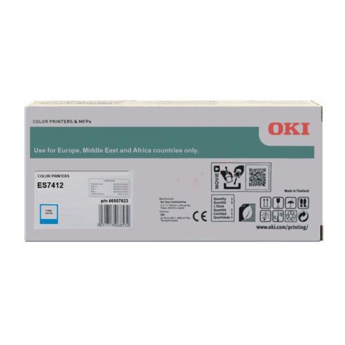 Oki cartucho de tóner cian (46507623)