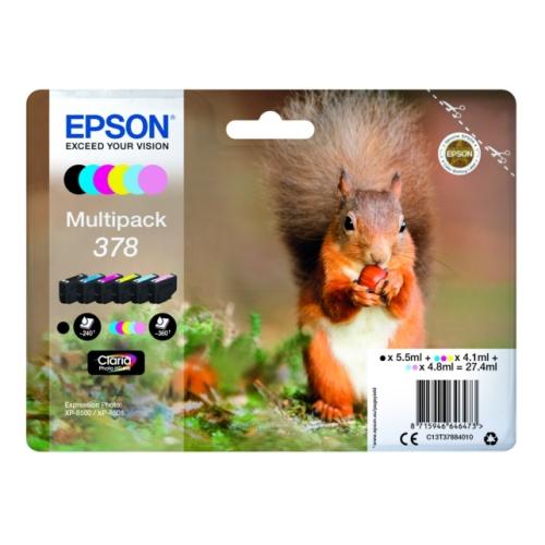 Epson cartucho de tinta negro / cian / magenta / amarillo / foto cian / magenta foto (C13T37884010 / 378) (multipack)