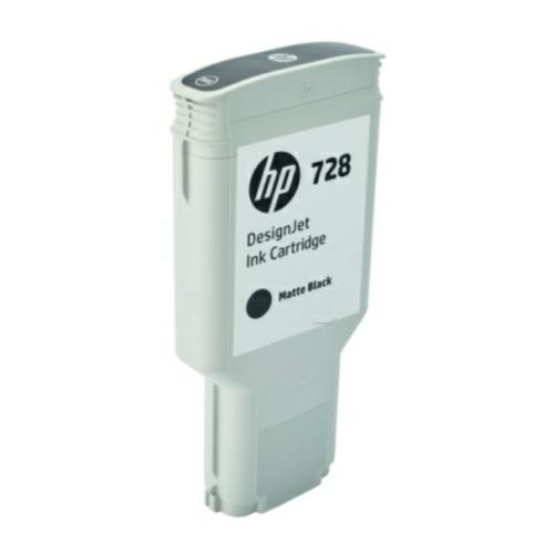 HP cartucho de tinta negro mate (F9J68A / 728)