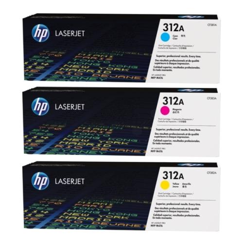 HP cartucho de tóner cian / magenta / amarillo (CF440AM / 312A) (multipack)