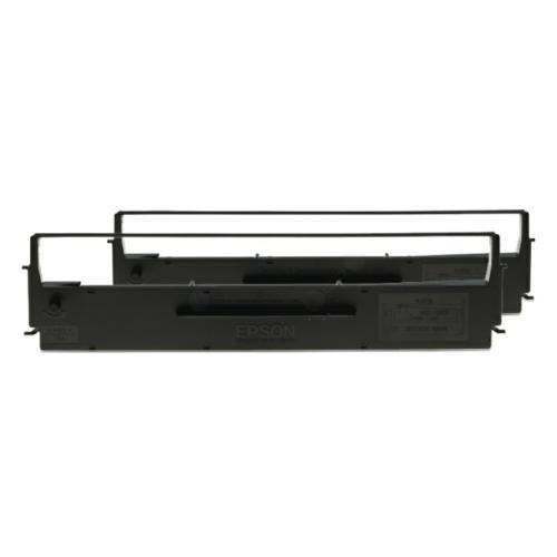 Epson cinta negro (C13S015614 / S015614) (Paquete Doble)
