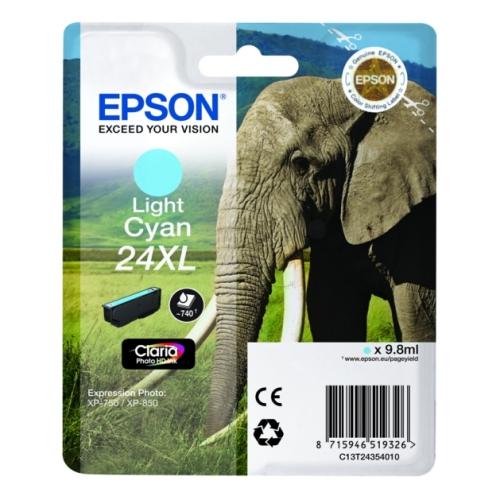 Epson cartucho de tinta foto cian (C13T24354012 / 24XL) (alta capacidad)