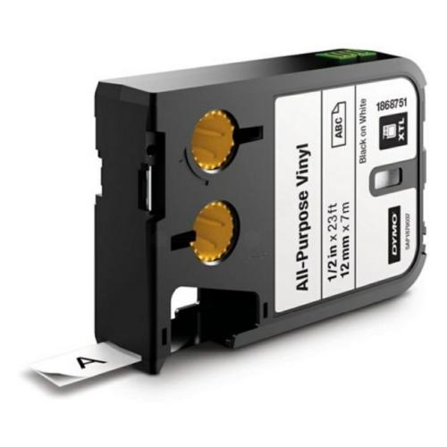Dymo etiquetas negro sobre blanco (1868751), 12mm