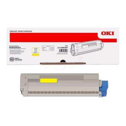 Oki cartucho de tóner amarillo (45862837)