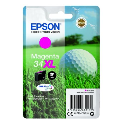Epson cartucho de tinta magenta (C13T34734010 / 34XL) (alta capacidad)