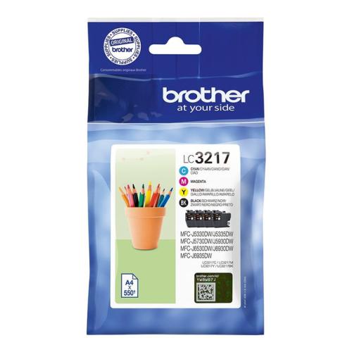 Brother cartucho de tinta negro / cian / magenta / amarillo (LC3217VALDR) (multipack)