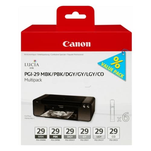 Canon cartucho de tinta foto negra / negro mate / gris / optimizer (4868B018 / PGI29) (multipack)