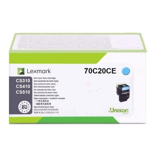 Lexmark cartucho de tóner cian (70C20CE / 702C)